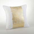 Saro Lifestyle SARO 700.GL20S 20 in. Square Metallic Banded Design Pillow - Gold 700.GL20S